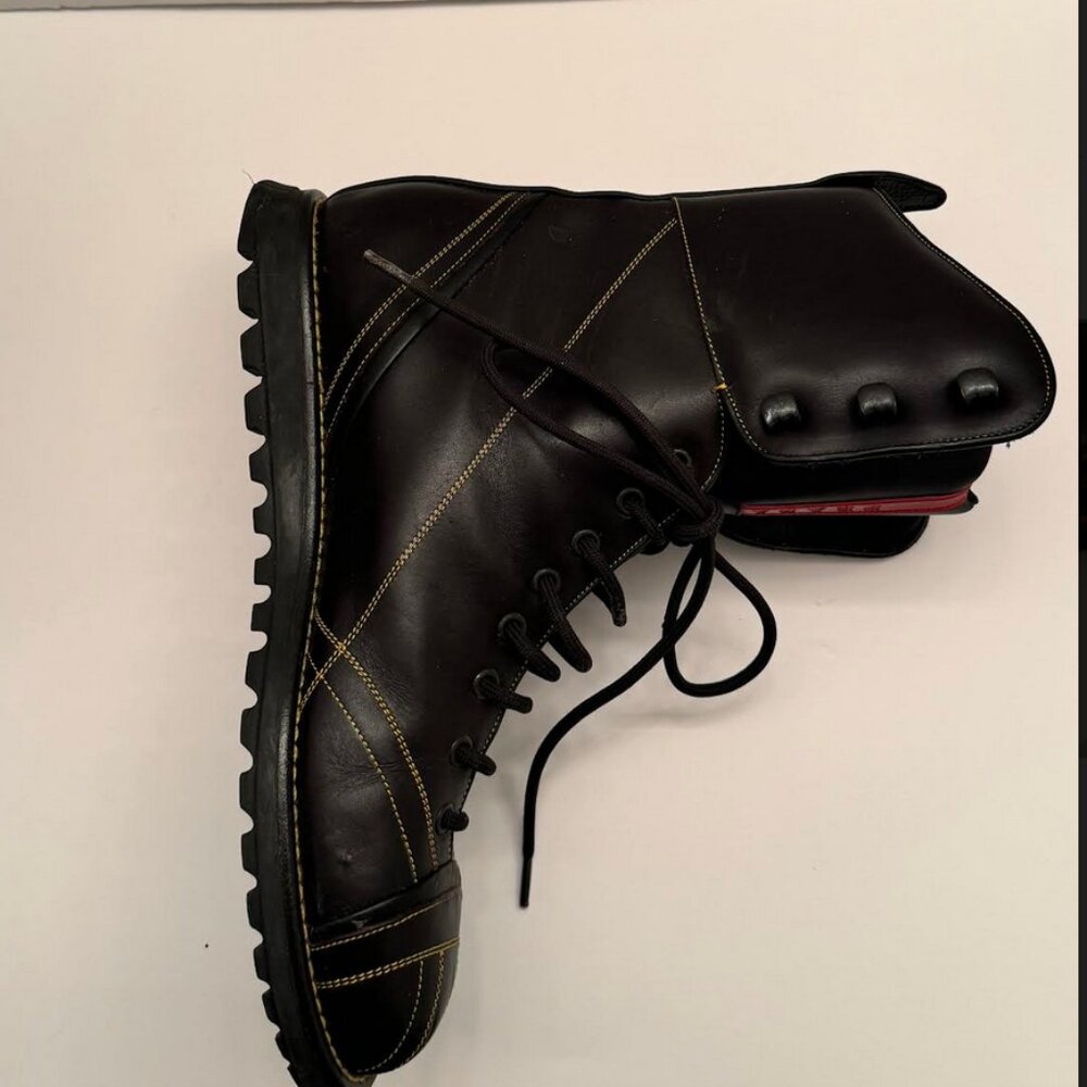 Prada black sports moto leather boots never worn perfect condion amazing boots! - Picture 9 of 14